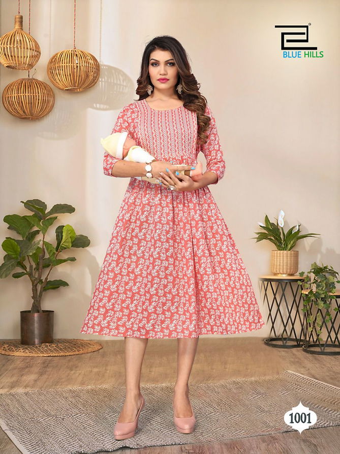 Blue Hills Happiness Feeding Wear Wholesale Designer Kurtis Catalog